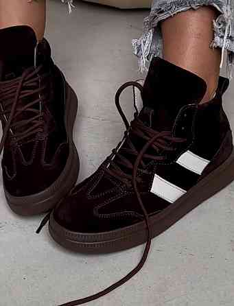 Molly Кроссовки женские MOLLY коричневые замша натуральная зимние (5725) Коломыя