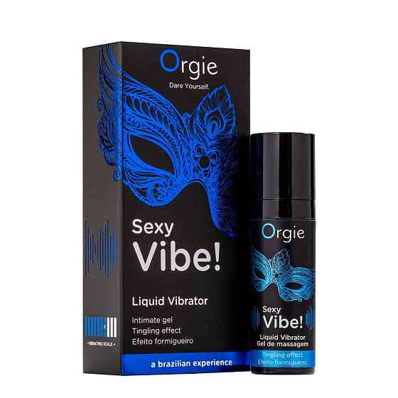 Рідкий вібратор Orgie Sexy Vibe! Liquid Vibrator, 15 мл, з ефектом мурашок Sex Aura Київ