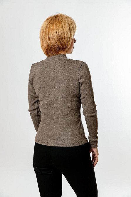 Водолазка женская, х/б коричневая, топ Крохатушка одяг Киев - изображение 3