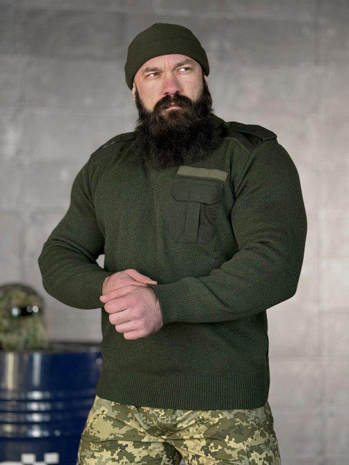 Свитер олива  РА5049 Одесса - изображение 1