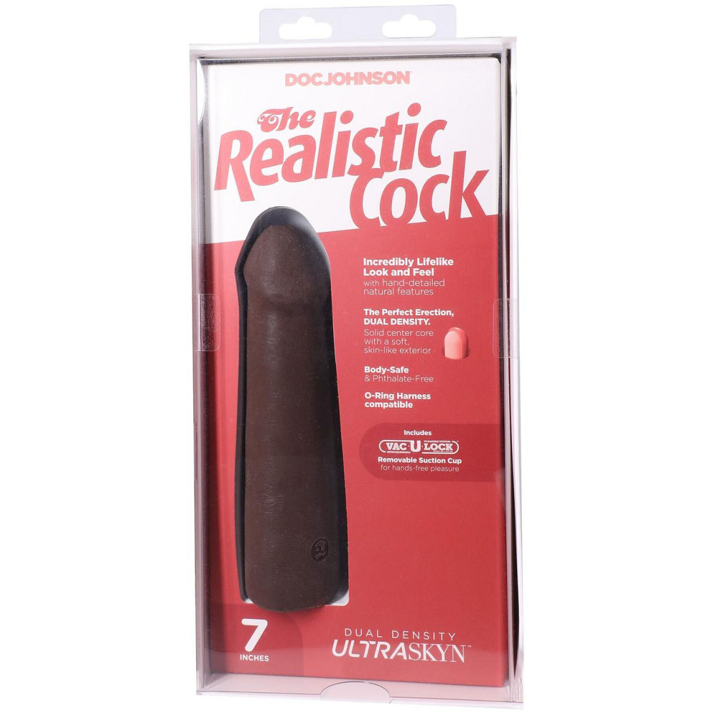 Фалоімітатор Doc Johnson The Realistic Cock ULTRASKYN - 7 Inch Chocolate Sex Aura Київ - фото 9