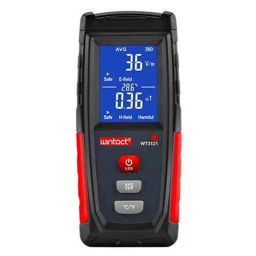 Детектор електромагнітного випромінювання (магнітометр) (1-1999В/м, 0,01-99, 9μt) WINTACT WT3121 Одеса