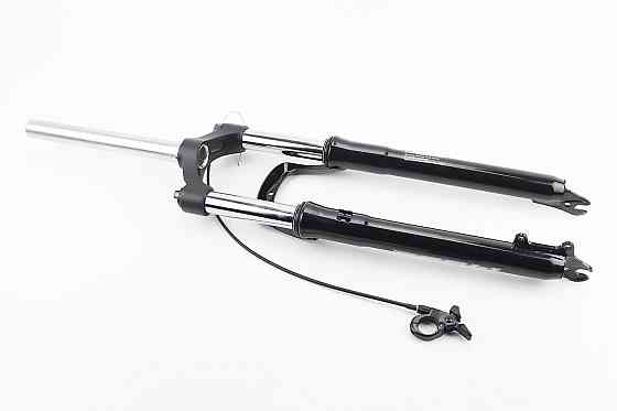 Вилка 29" амортизаційна, без різьби 1-1/8" (28,6мм), шток 255мм, з ходом 100мм, Disk-brake, пружинно-оливна, виносний Lockout, чорна N780 Київ