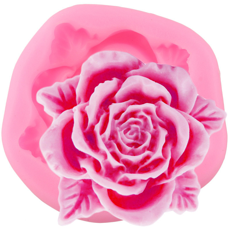 Молд силиконовый Роза 49 на 48 мм розовый Киев - изображение 1