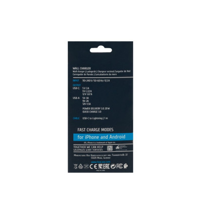 Зарядний пристрій RivaCase 2хUSB-А + Type-C PD 20W+QC3.0 кабель Type-C-Lighting white (PS4102 WD5 (White)) Вінниця - фото 4