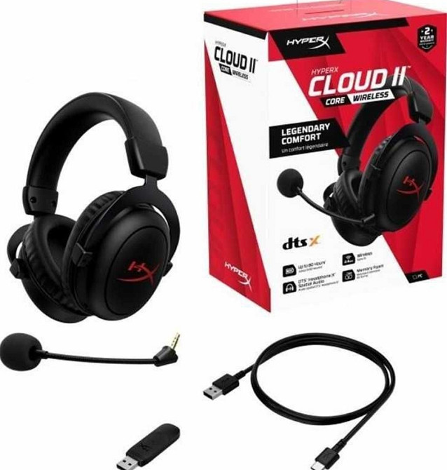 Бездротові навушники HyperX Cloud II Core Wireless – Black Київ - фото 3
