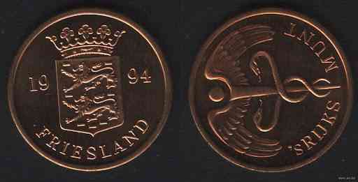 Нидерланды жетон SET - герб 1994 Friesland Полтава