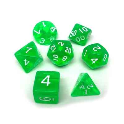 Набор кубиков для настольных игр Games 7 Days Transparent 7 Dice Set - Green (g7dtran05) Винница