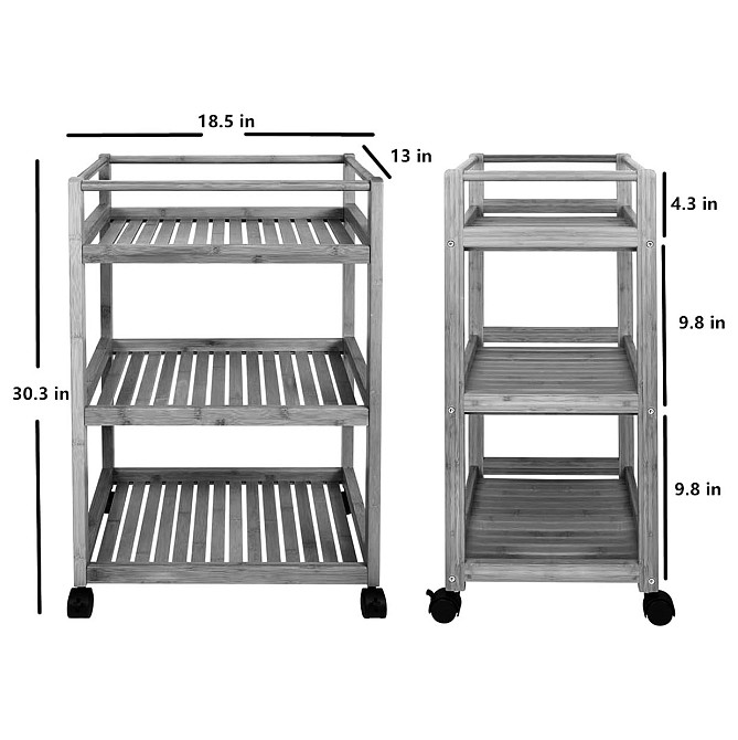 Етажерка для ванної на коліщатах "Оранді" охра Миколаїв - фото 2