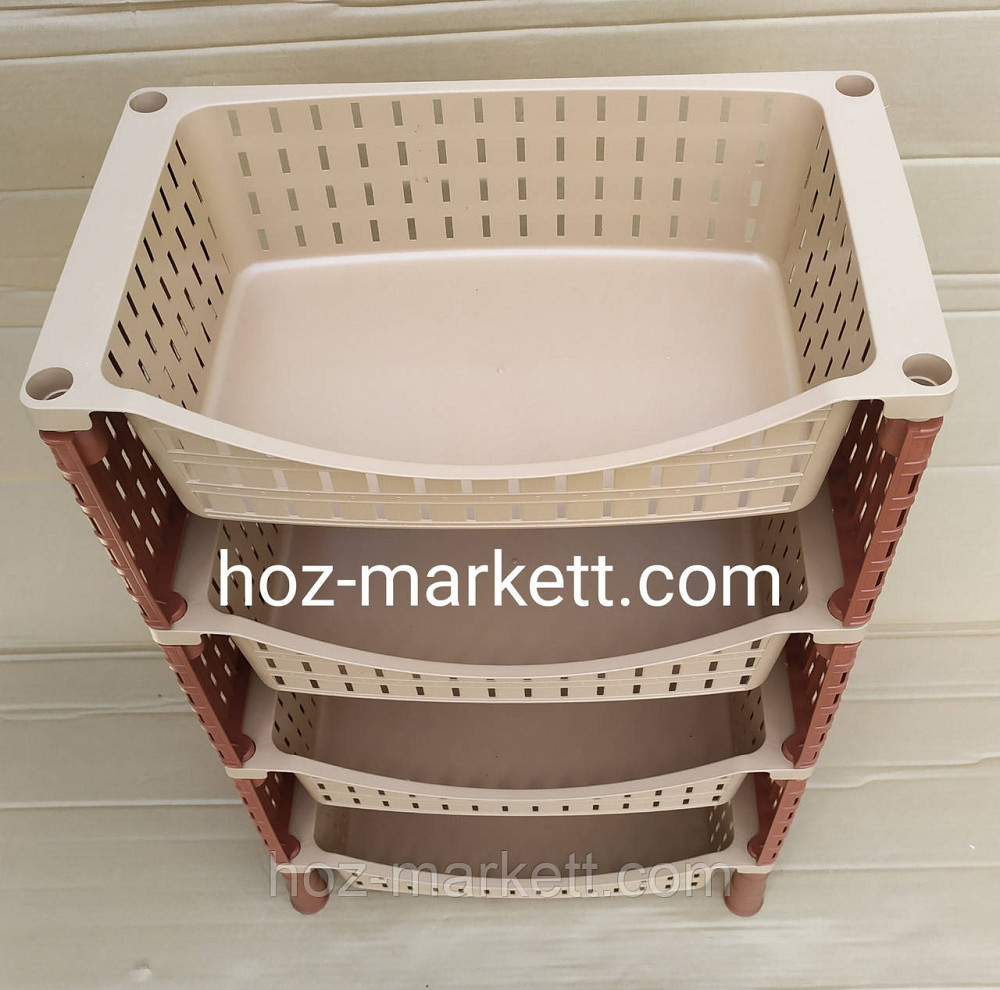 Полиця-гойдалка беж із коричневим на чотири яруси Туреччина Харків - фото 2