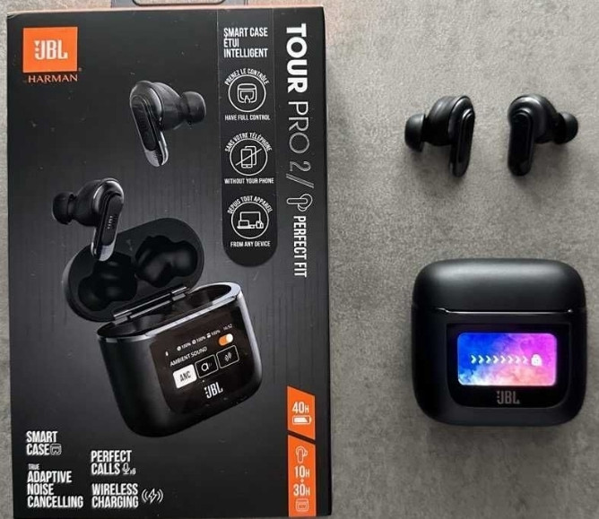 Бездротові навушники JBL Tour Pro 2 ANC+ENC активний сенсорний екран. Київ - фото 7