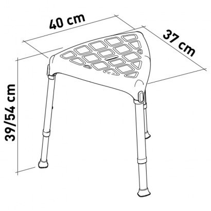 Табурет для ванной и душа треугольный KING-BSTTA-00 Днепр - изображение 4