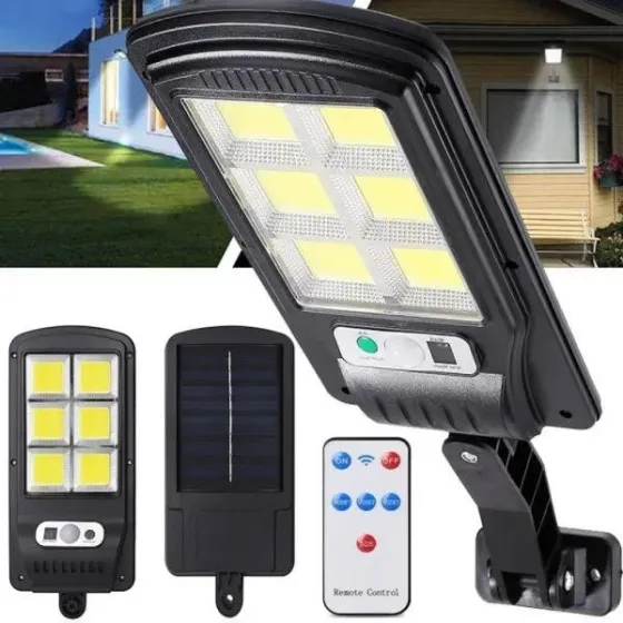 Вуличний ліхтар на стовп solar street light BL BK120-6COB з датчиком руху, 3 режими роботи Київ