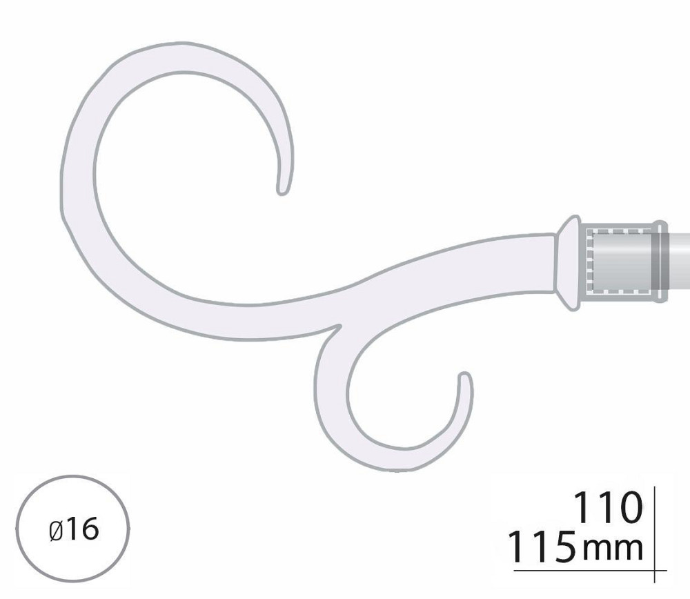 Закінчення для карнизу Orvit ГАК ПОДВІЙНИЙ 16 мм ЗОЛОТО Львів - фото 2