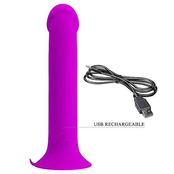 Вібратор PRETTY LOVE Murray PURPLE, 12 vibration functions 12 pulse wave settings Suction base Sex Aura Київ