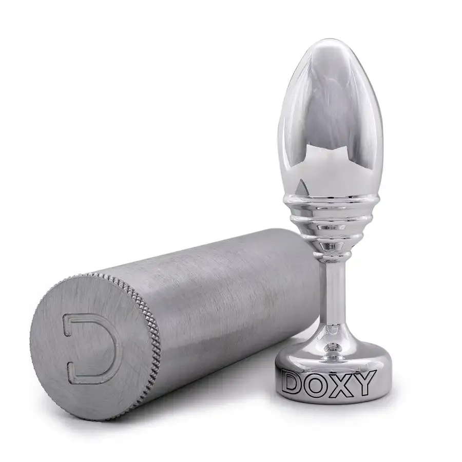 Металева анальна пробка DOXY Butt Plug RIBBED, ребриста, діаметр 3,3 см Львів - фото 4