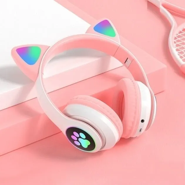 Беспроводные наушники Cat STN-28 с кошачьими ушками, Bluetooth 5.0, LED, микрофон, FM-радио, microSD, AUX, Hi-Fi Киев - изображение 7