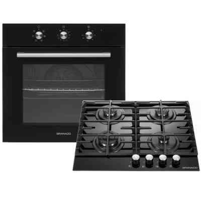 Комплект вбудованої техніки GRANADO GEO 62-0200 black + GGH 62-104 black glass Вінниця