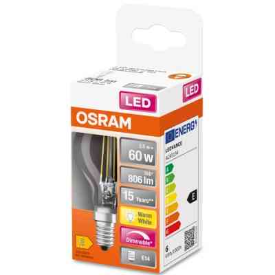 Лампочка Osram LED CL P60 DIM 6,5W/827 230V FIL E14 10x1 (4058075447875) Винница