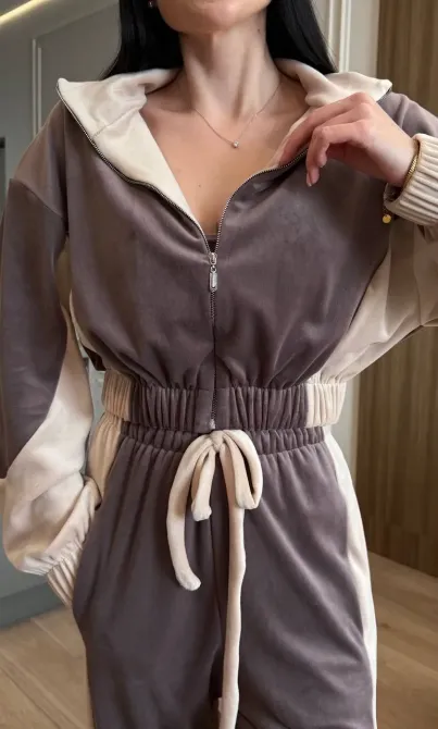 Женский костюм тройки из плюшевого велора — стильный и удобный комплект Одесса - изображение 6