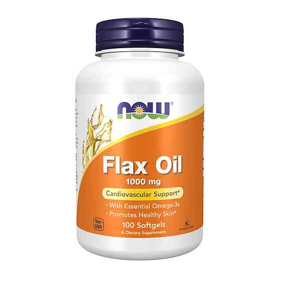 Льняное масло Now Foods Flax Oil 1000mg - 100 softgels Луцк
