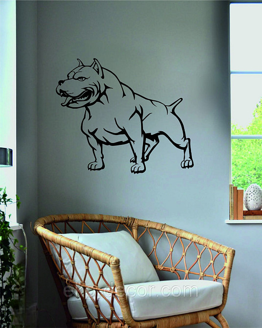 Декоративное настенное Панно «Американский питбультерьер» Декор на стену Киев - изображение 5