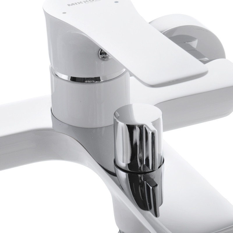 Смеситель для ванны с коротким изливом Mixxus Premium Eva 009 Euro Белый MI5811 Харьков - изображение 3