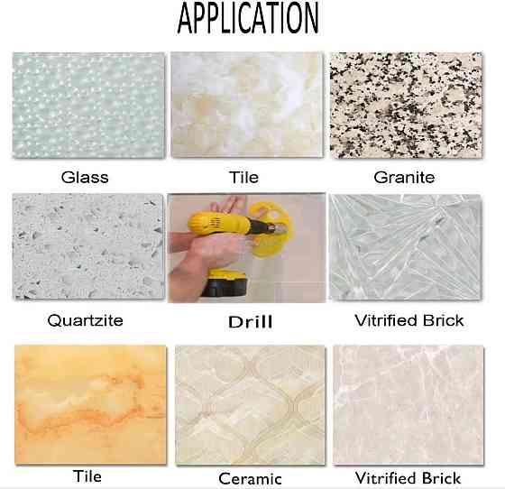 Набір шаблон для свердління та алмазні коронки 15 штук JNZ (592710572) Київ