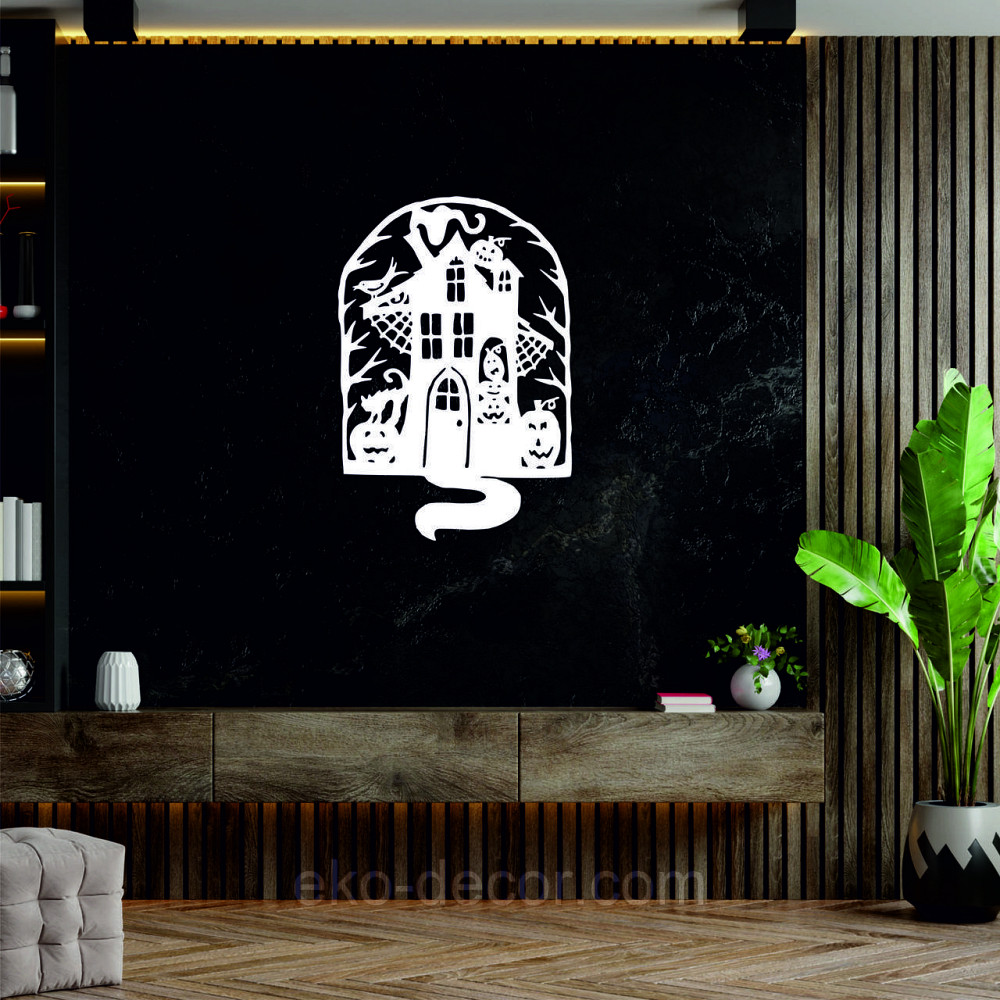 Декоративне настінне Панно «Замок», Декор на стіну 110*74 см, Білий Київ - фото 6