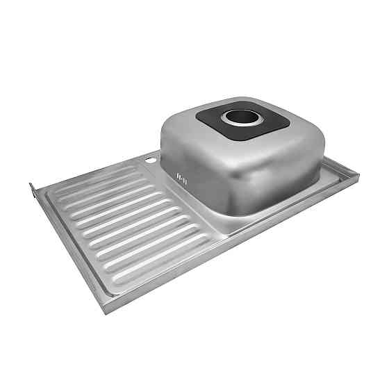 Кухонная мойка с нержавеющей стали накладная Kroner KRP Satin - 5080L (0.8 мм) Киев