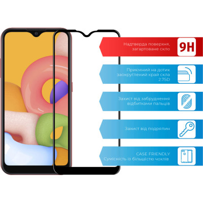 Стекло защитное ACCLAB Full Glue Samsung A01 (1283126508493) Винница - изображение 2