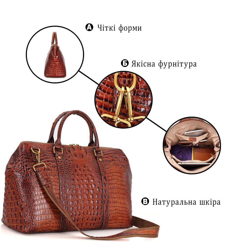 Сумка дорожная Vintage 14397 Коричневая Киев - изображение 4