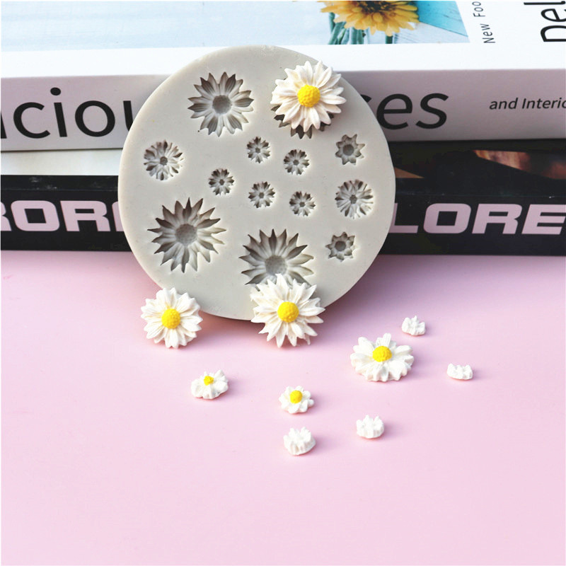 Молд силиконовый Ромашки 81 мм серый Киев - изображение 5