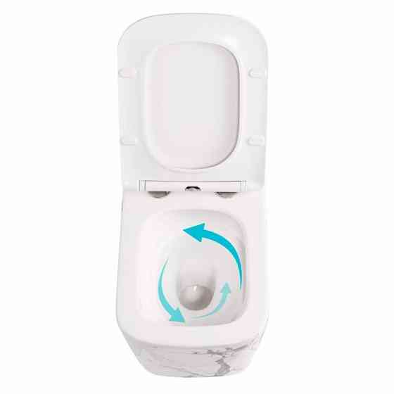 Унитаз подвесной Qtap Tern Ultra Quiet 520×345×325 мм, Marble, с сиденьем Slim Duroplast / Soft-close / Quick Release Киев