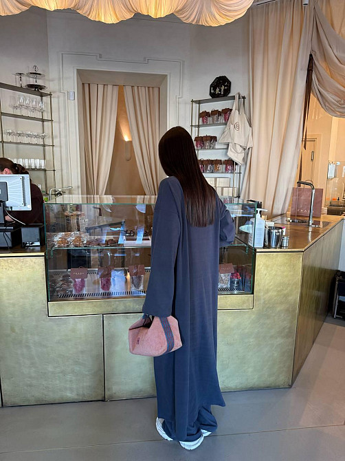 Женский базовый теплый костюм двойка: кардиган и штаны палаццо турецкий кашемировый термо трикотаж Графит Одесса - изображение 2