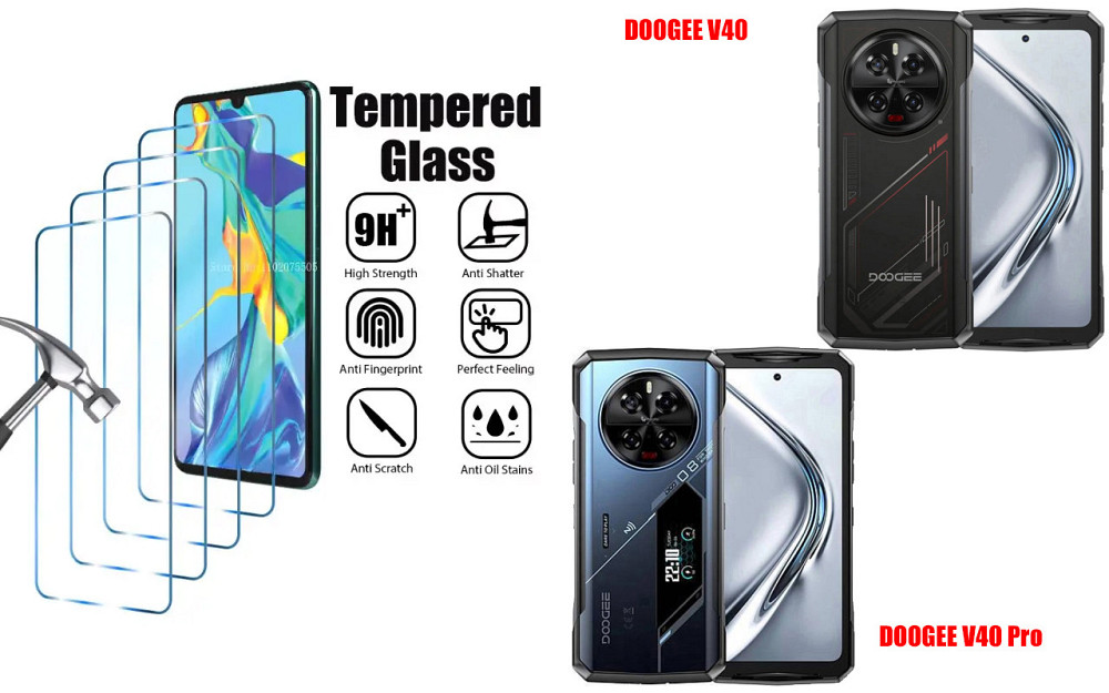 Защитное стекло ArmorGlass для DOOGEE V40, DOOGEE V40 Pro – устойчивое к царапинам и ударам Киев - изображение 1