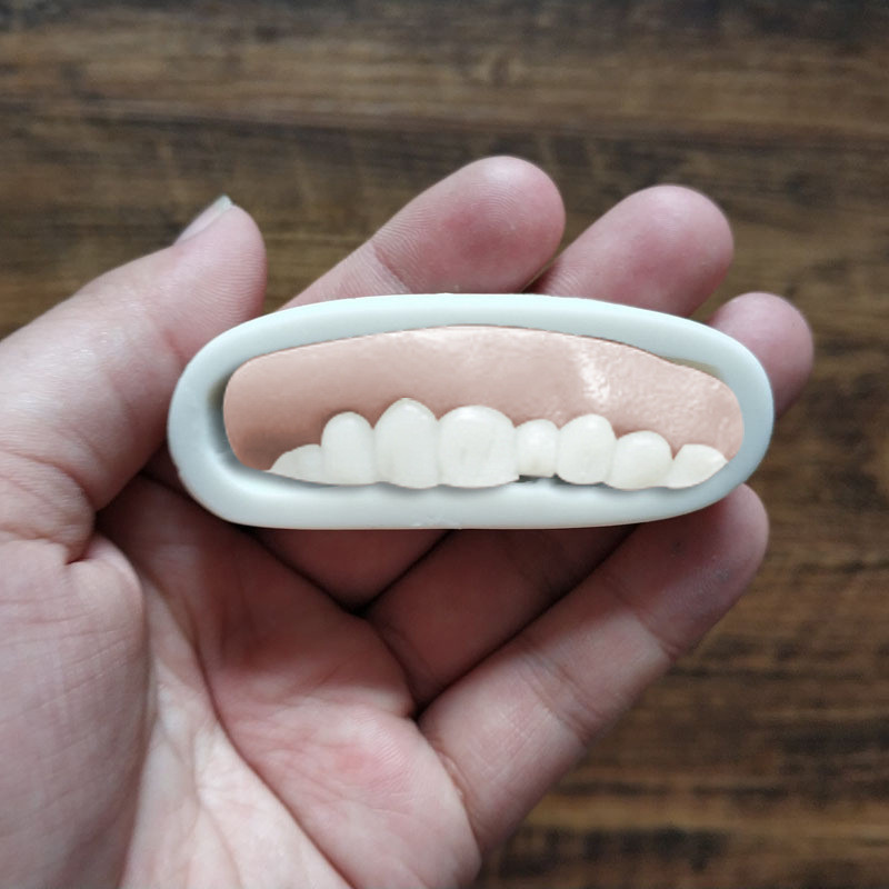 Молд силиконовый Челюсть 70 на 30 на 16 мм серый Киев - изображение 4