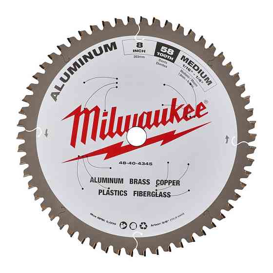 Диск пиляльний Alu PFTE MILWAUKEE, діаметр 203х5/8"х2,4мм, 58 зуб. Одеса