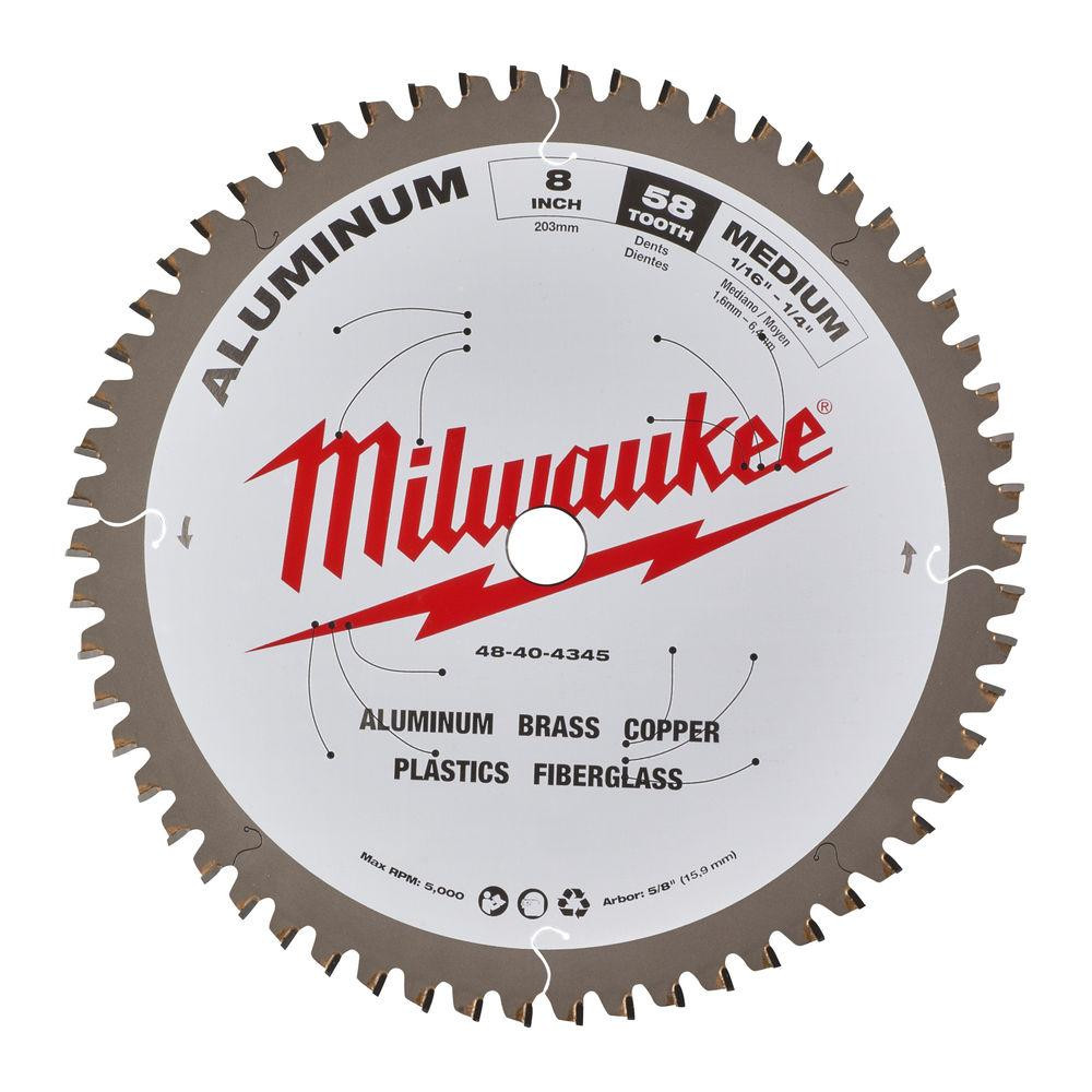 Диск пиляльний Alu PFTE MILWAUKEE, діаметр 203х5/8"х2,4мм, 58 зуб. Одеса - фото 2