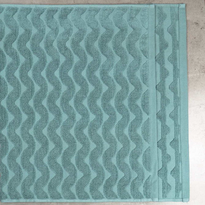 Махровий банний рушник Жакардовий Хвиля GM Textile 70х140см 500г/м2 (М'ята) Суми - фото 4