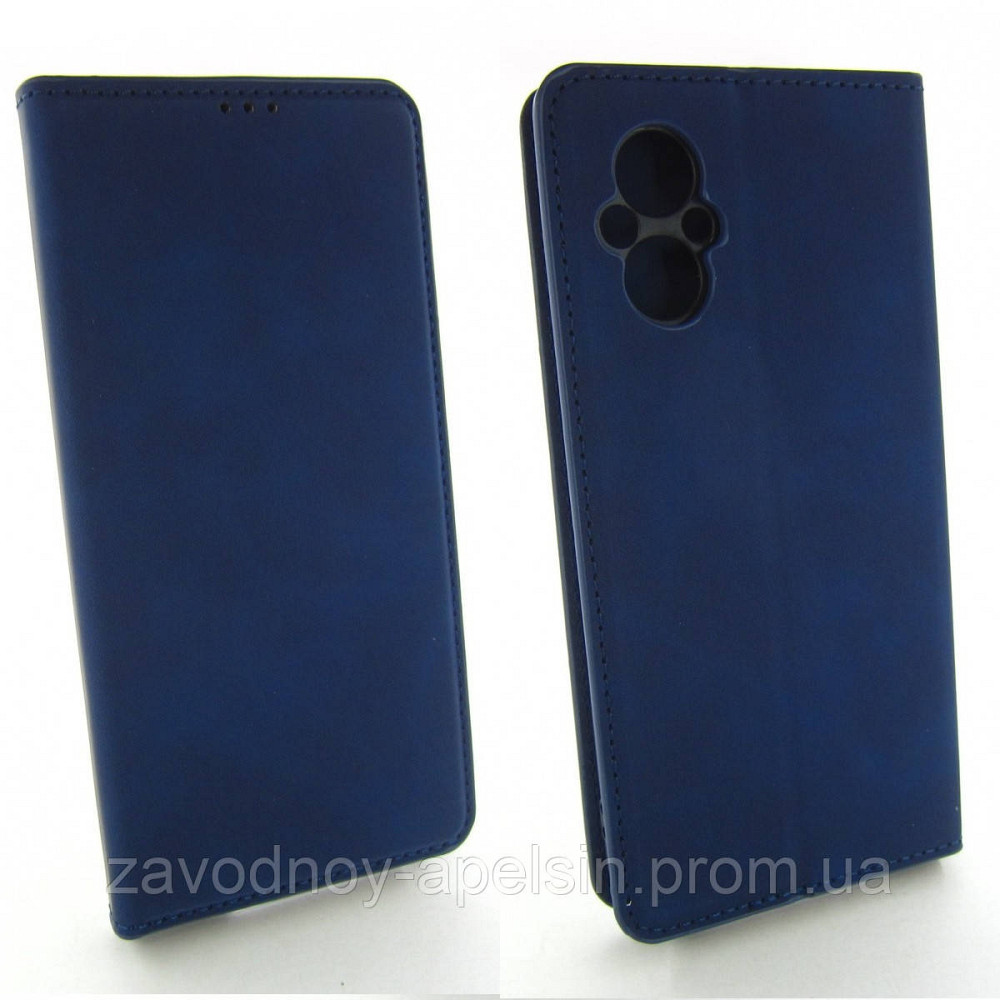 Чохол-книжка Xiaomi Poco M5 шкіряний (синій) Одеса - фото 1