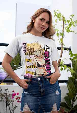 Футболка з аніме принтом Моя геройська академія оверсайз (S/M/L) Чорний AnimeJ0538 Дніпро