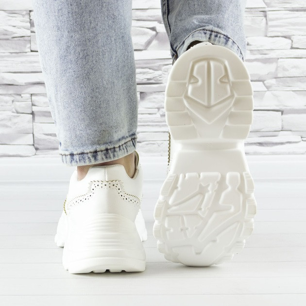 Женские Кроссовки на Танкетке Белые Слипоны Мокасины на Платформе (размеры: 38) - 20 Днепр - изображение 10