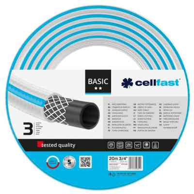 Поливочный шланг Cellfast BASIC, 3/4', 20м, 3 слоя, до 25 Бар, -20…+60°C (10-420) Винница