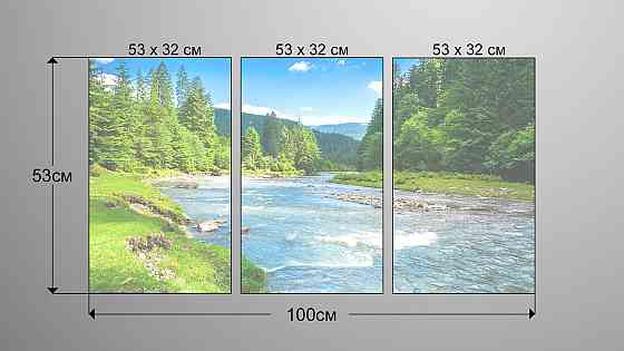 Модульна картина Гірська Річка Аrt-169_3А Київ