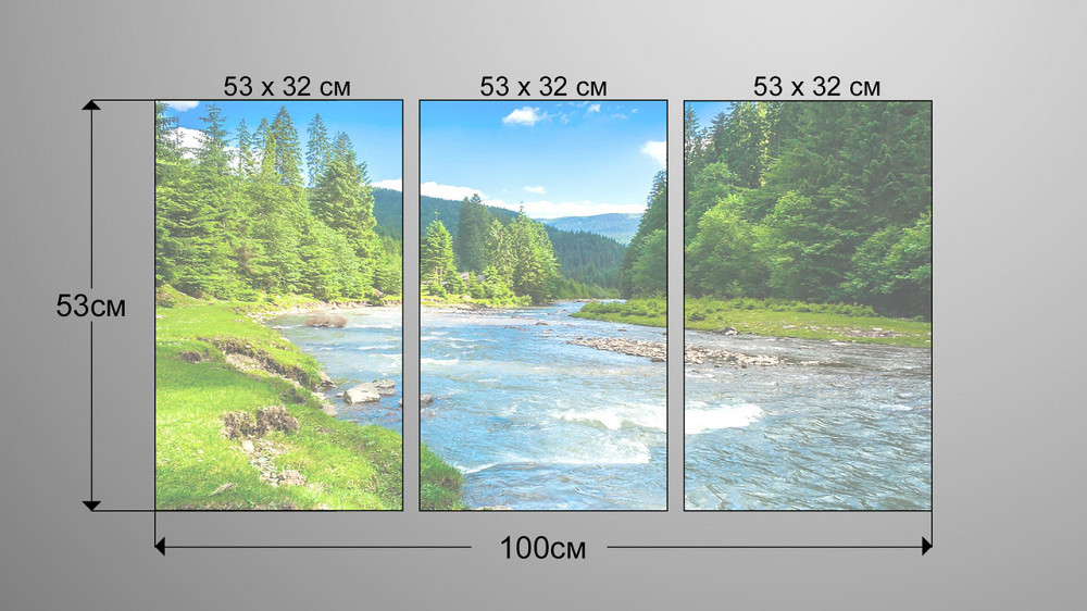 Модульна картина Гірська Річка Аrt-169_3А Київ - фото 3