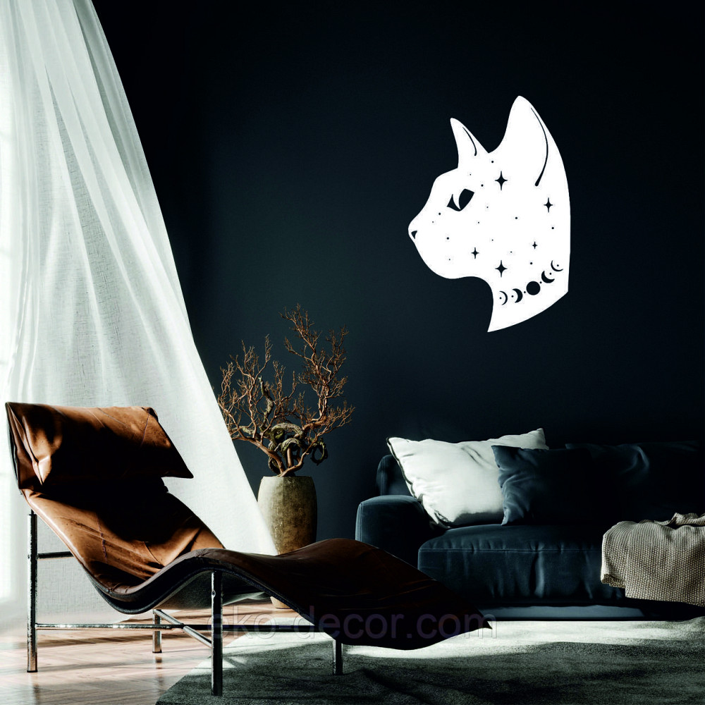 Декоративне настінне 3D Панно «Кіт» Декор на стіну з об'ємом Київ - фото 1