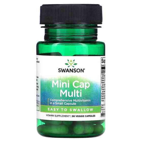 Мультивитамины Swanson Mini Cap Multi, 30 Veggie Capsules Луцк