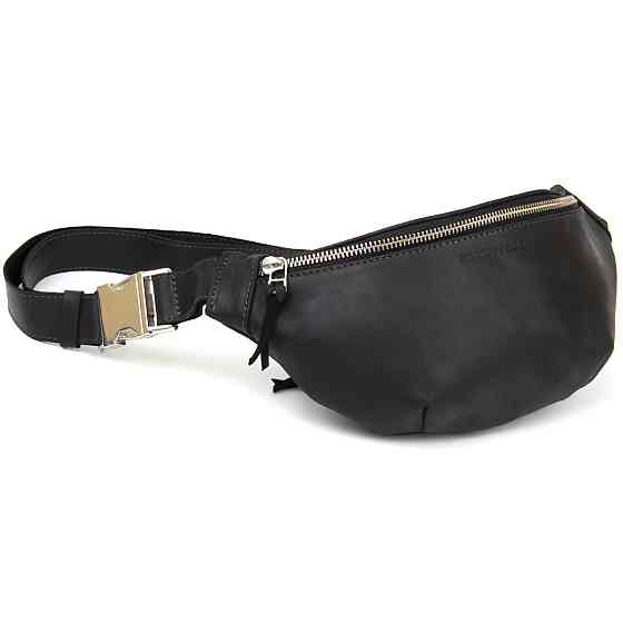 Бананка поясна унісекс вінтажна Grande Pelle 11144 Чорна Київ