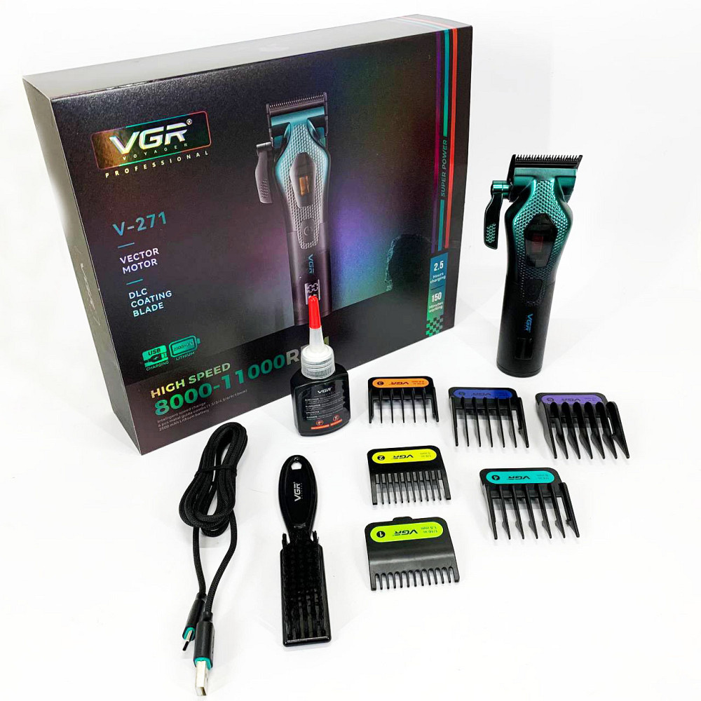 Багатофункціональна акумуляторна машинка для стрижки, Тример з регульованою довжиною AV-16 Львів - фото 12